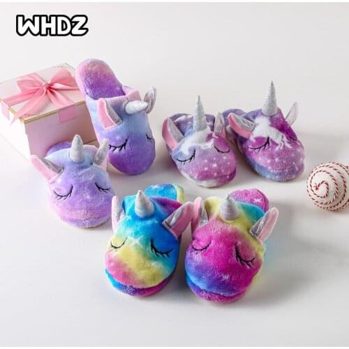 Baby Girls Winter Animal Cartoon Shoes for Kids Girl Unicorn Slippers Childrens Slippers Baby Home Indoor Slipper