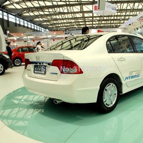 For Honda Civic Spoiler High Quality 2006-2011 ABS Plastic Rear Roof Spoiler Wing Trunk Lip Boot Cover Car Styling