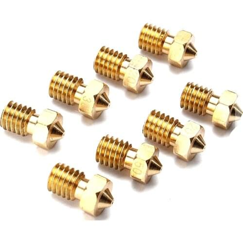 E3D V6 M6 thread Brass Nozzle For 1.75mm 0.2/0.25/0.3/0.4/0.5/0.6/0.8/1.0/1.2mm Filament Nozzle Extruder Print Hea