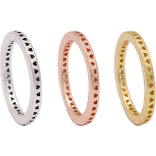 Hot Sale New Collection Popular Simple Smooth 925 Sterling Silver Signature Heart Ring Bohemian Midi Finger Jewelry Bague Femme