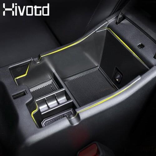 Hivotd For Jeep Grand Commander Interior Center Central Armrest Storage Box Organizer Multi-Use Stowing Accessories 2018 2019
