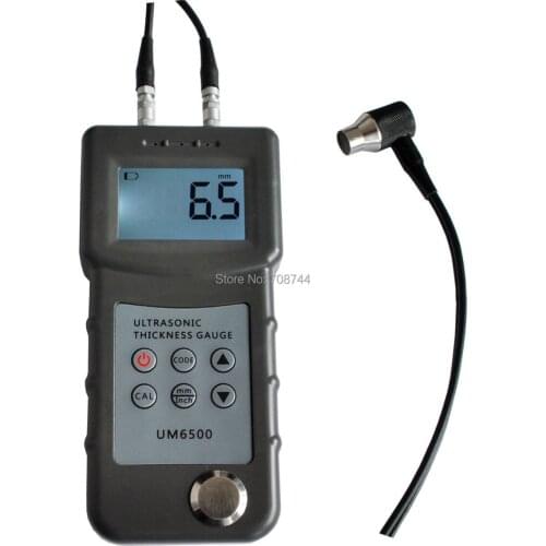 Measuring Range 1.0-245mm 0.05-8inch (in Steel) Metal Thickness Meter UM6500 Portable Digital Ultrasonic Thickness Gauge Meter