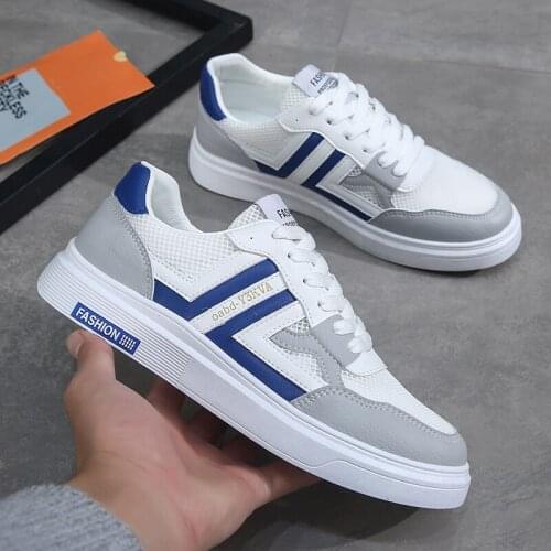 2021 Newest Boy White Mesh Shoes Men Breathable Comfortable Running Shoes Plus Size 44 Mans Summer Sneakers Student Casual Shoes