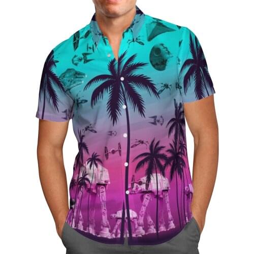 2021 Summer Button Shirt Holiday Short-sleeve Animal 3D All Over Printed Beach Fashion Mens Lapel Colorful Casual Hip Hop Tops