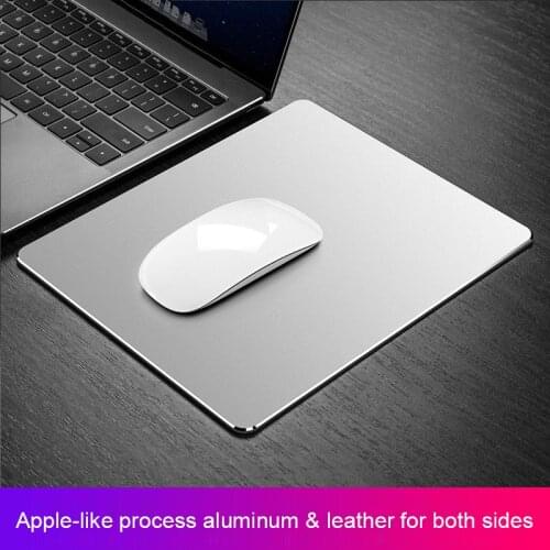 Metal Aluminum Mouse Pad Mat Hard Smooth Magic Mouse Double Side Waterproof Fast and Accurate Control For PC Laptop Computer
