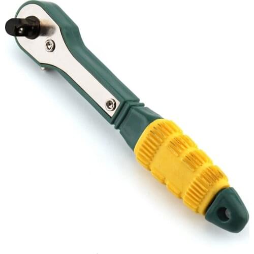 Mini Wrench 1/4 Head Screwdriver Pole Ratchet Wrenc6.35mm Inner Hexagon Ratchet Socket Wrench with Dual-head Home Tool Accessory