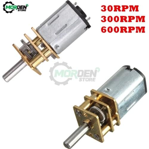 30RPM/300RPM/600RPM N20 DC Micro Speed Gear Motor 6V 12V Reduction Gear Electric Motor Gear Reducer Motor For Car Robot Boat