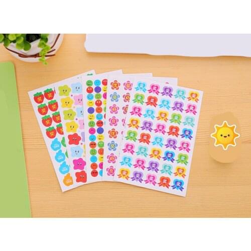 Teacher Classroom Reward Student Cartoon Award Encourage Sticker Children Sticker Kindergarten Sticker Little Safflower Sticker
