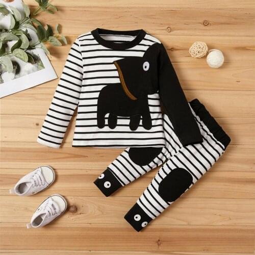 New cotton cartoon Elephant Baby Childrens suit baby clothes kids clothes baby boy clothes set suits for girls