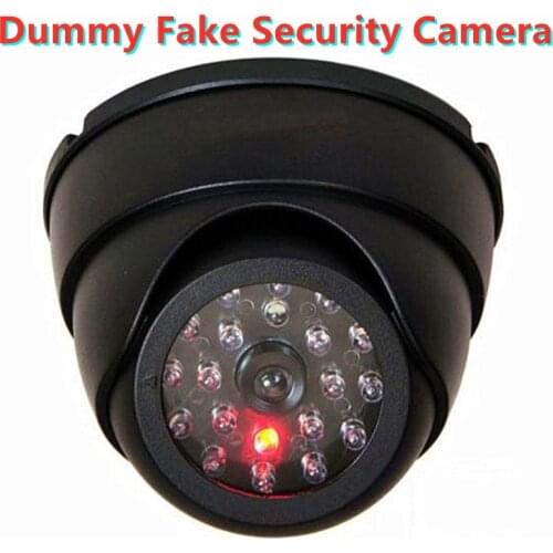 Outdoor Dummy Surveillance Home Camera Fake CCTV Security For Warning Camera Dome Waterproof With Flashing Red LED Lights