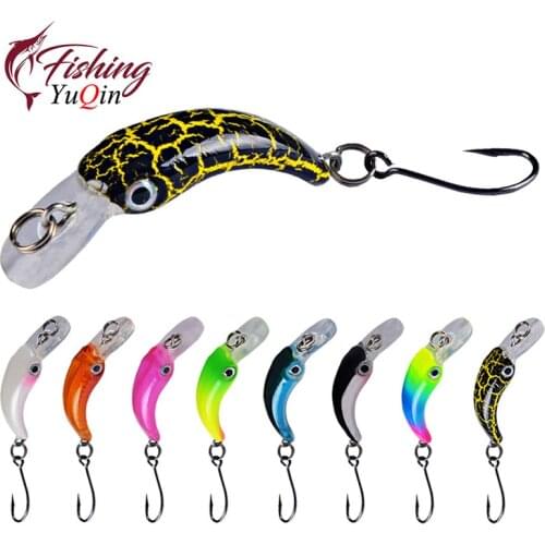 1pcs Floating Minnow Fishing Lure 3.8cm 1.5g Mini Artificial Hard Bait Sharp Hook Crankbait Wobbler Trout Pike Bass Fishing
