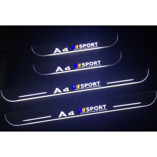 Welcome Pedal Lights For Audi A4 B8 B9 2008 - 2018 2019 Pedal car Door Sill Pathway Light led thresholds scuff plates auto ford
