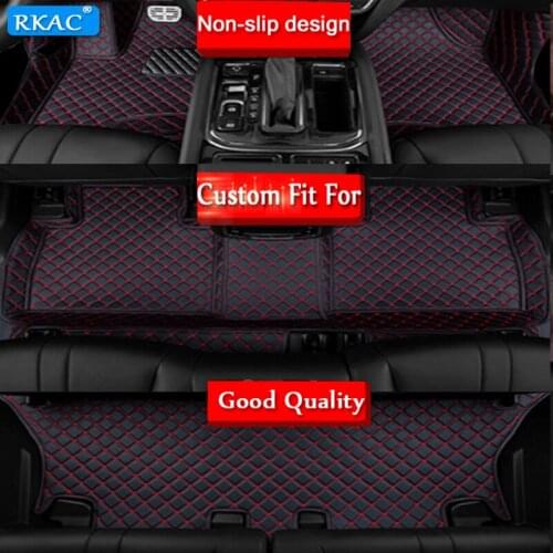 RKAC HOT SALES car floor mats Custom fit for Toyota Highlander 7 seats waterproof car styling leather rug liners for four seas