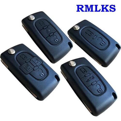 RMLKS For peugeot 407 407 307 308 607 Remote Key Case Shell Key Cover 3 Buttons Key Case CE0523 CE0536 For Citroen Flip Remote