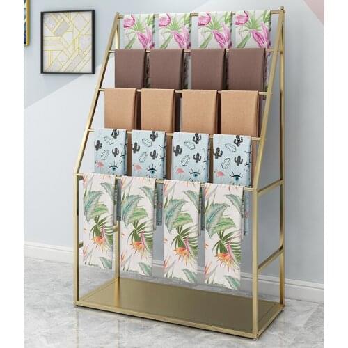 Scarf, silk scarf, cloth and trousers display stand, special floor-type clothes hanging fabric sample exhibition, multifunctiona