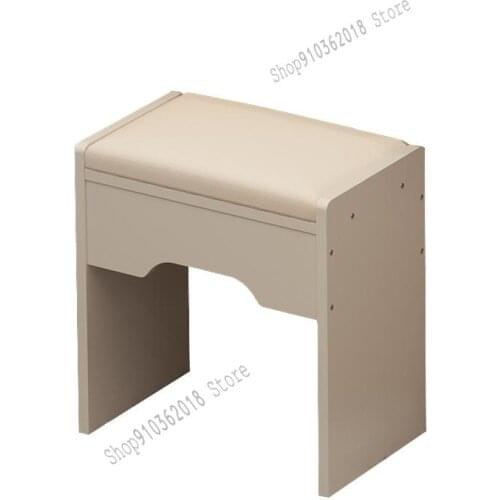 Net Red Stool Home Bedroom Small Modern Simple Lazy Cute Bedroom Solid Wood Dressing Table Makeup Chair Girl