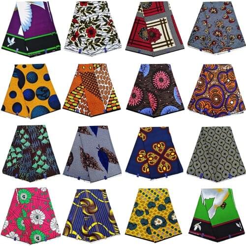 Cotton veritable wax African fabric wax print pagne high quality Ankara fabric Ankara Nigerian Batik Cloth Fabric