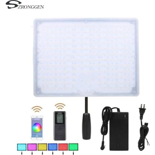 YONGNUO YN600 RGB + AC Power Adapter LED Video Light Panel 3200K-5500K with Wireless Bluetooth Remote For Canon Nikon