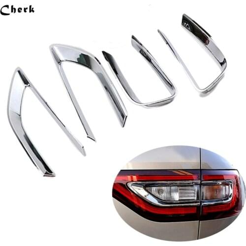 For Renault Koleos 2017 2018 ABS Chrome 4pcs/set Rear Tail Light Lamp Taillight Cover Trim Frame Sticker Car Styling