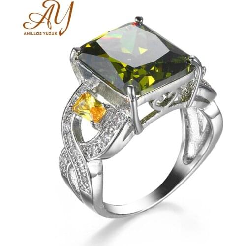 Anillos Yuzuk Genuine Mystic Topaz Ring 925 Sterling Silver Rings For Women Engagement Ring Silver 925 Gemstones Jewelry