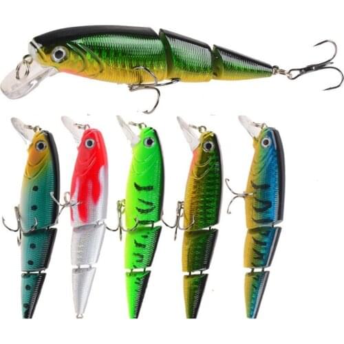 1pcs Multi-section bait minnow lures 10.5cm/15g Wobblers Fishing Lure Artificial 3D eyes Bait with treble hooks fishing tackle