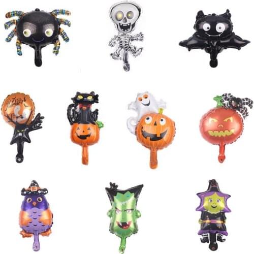 1pc Halloween Carnival Party Decoration Balloon Birthday Party Spider Pumpkin Cartoon Childrens Toy Aluminum Film Balloon