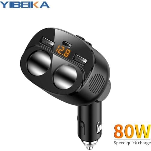 2 USB car charger 3.1a dual-hole cigarette lighter + type-c automatic charger adapter, suitable for iPhone XR XS 11 Pro samsung