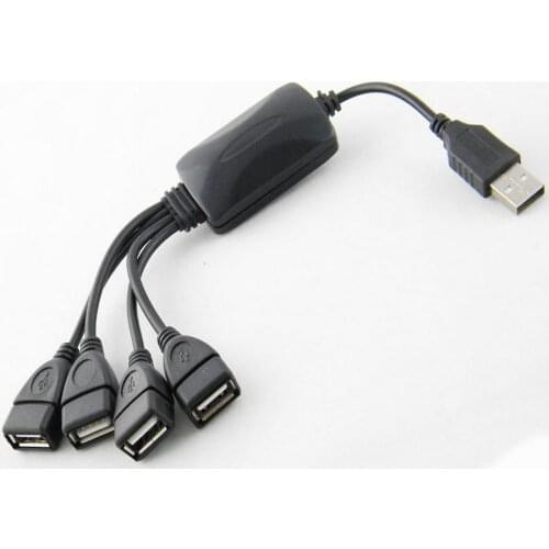 200pcs High Speed 4 Port USB 2.0 480Mbps Mini Smart Hub Hubs for Notebook Computer Laptop PDA PC