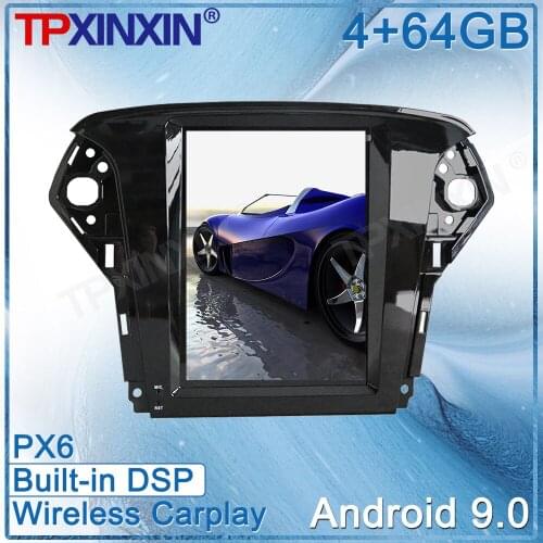 For Ford Mondeo 2011 2012-2015 Tesla Styel Android 9.0 Car DVD Screen GPS Navigation Radio Multimedia Palyer Head Unit Recorder