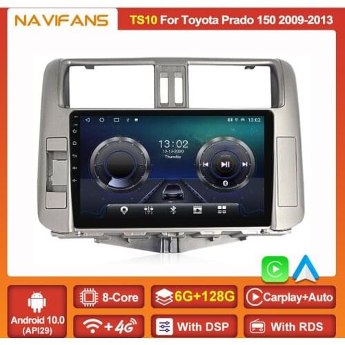 8 Core 6G RAM 128G ROM Car Radio DVD Player GPS Multimedia For Toyota Prado 150 2009 2010-2013 Stereo Carplay Auto IPS 1024*600