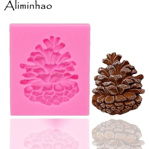 B1188 Pine cone Silicone Mold Sugarcraft dessert Candy Clay Chocolate Molds Fondant Cake Decorating Tools