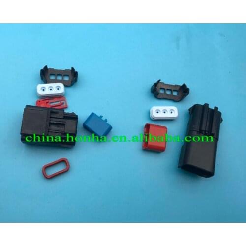 Freeshipping 4897087AA 3 pin male and female automotive 3 pin crank shaft cam locking sensor wire harness sealed connector