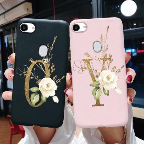 For OPPO F5 Case Fashion flower Letters Soft Silicon TPU Back Cover For OPPO F5 F 5 Youth F7 F9 f 9 f 7 Phone Cases Bumper Funda