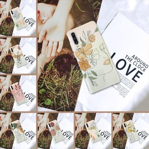 Flower Girl Art Face Soft Phone Case For Huawei P20 Lite P Smart Plus 2019 Silicone Back Cover For Huawei P30 Lite Pro P Smart Z