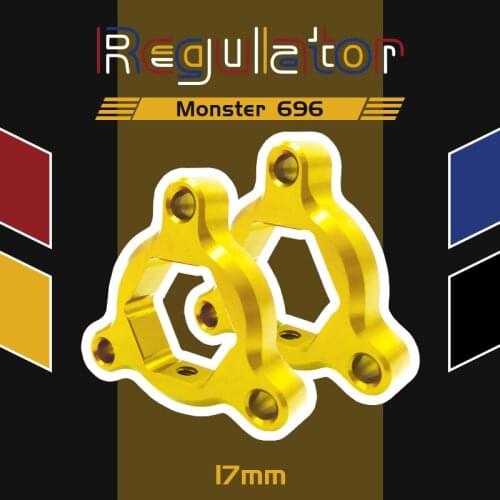 For DUCATI 696 Monster 2009 2010 Motorcycle Accessories CNC Aluminum 17mm Suspension Fork Preload Adjusters