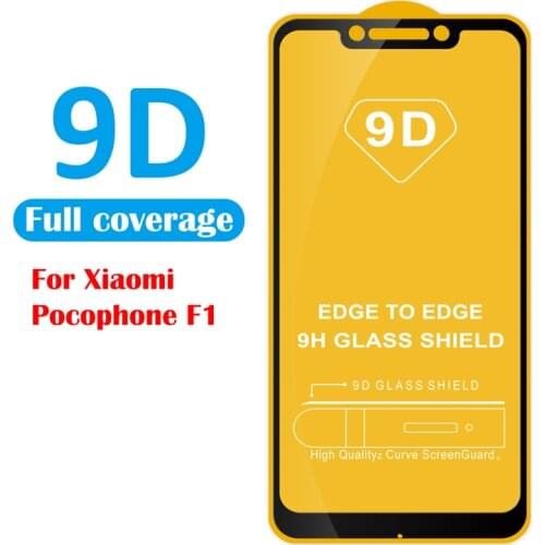 For Xiaomi Pocophone F1 / Poco F1 6.18" 9D Full Glue Cover Toughened Tempered Glass Film Screen Protector Guard