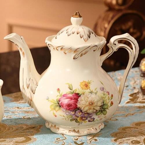 European Ceramic da cha hu Home Cold Water Kettle Coffee Cup Teapot Large Capacity Hot Water Bottle Coffee Maker Heat-Resistant