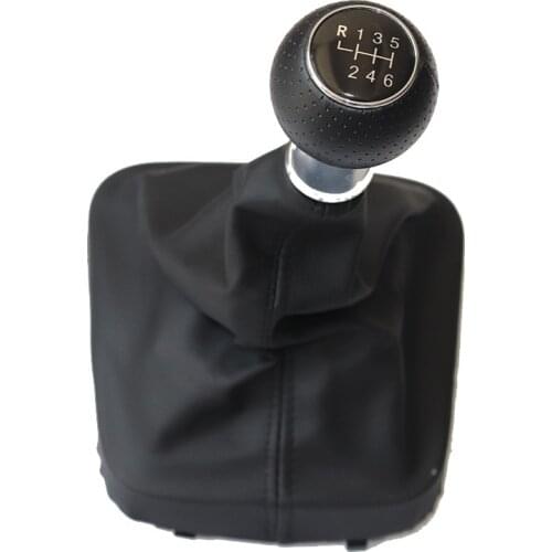 Chrome Car Shift Gear Knob Lever Gaitor Boot Cover For VW GOLF 5 MK5 2004-2008 decoration accessories