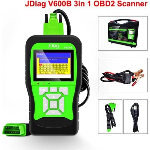 JDiag V600B VAG Scanner Universal OBD2/EOBD Diagnosis Tool V600B Professional Battery Tester 3 in 1 Car Auto Diagnostic Tool