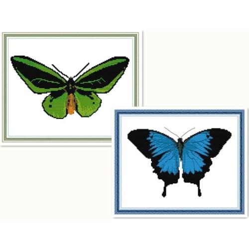 Everlasting love BIRDWING-BUTTERFLY chinese Cross stitch kits Ecological cotton clear stamped printed 14CT 11CT DIY gift Christmas wedding decoration