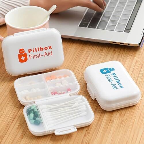4 Grid pill box Medicine Tablet DispenserStorage Box Boxes Pills Organizer Container Pill Drug Container
