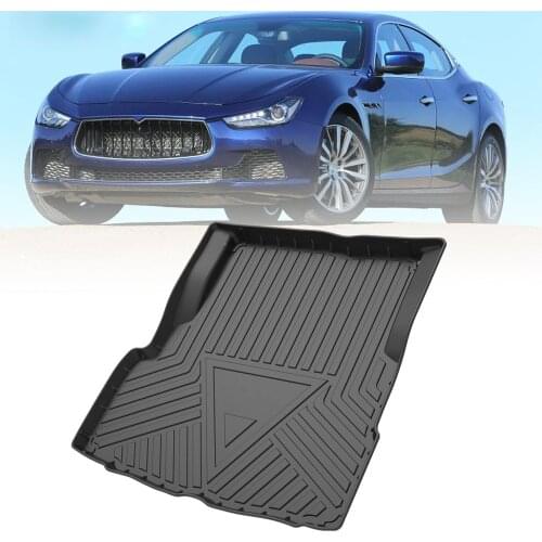 TPE Trunk Mat For Maserati Ghibli 2014 2015 2016-2020 Car Waterproof Non-Slip Custom Rubber 3D Cargo Liner Accessories