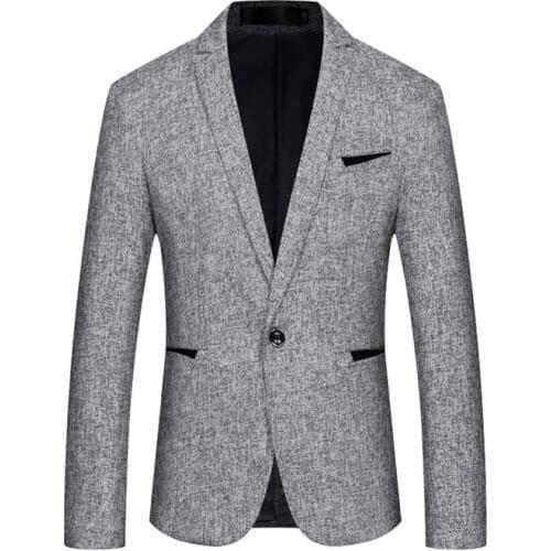 New Style High Quality Mens Casual Blazer Single Buckle Slim Fit Mens Coat Jacket Classic Business Blazer Men