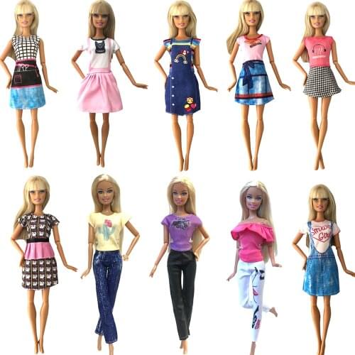 NK Newest Mix Doll Dress Handmade Party Clothes Fashion Design Outift For Barbie Doll Accessories Child Girls' Gift G9 JJ