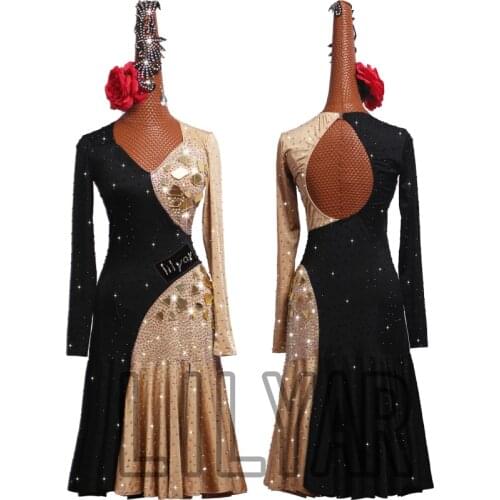 New Latin Dance Dress Competition Dress Costumes Skirt Performing Dress Adult Customize Children Red Matador Skirt Split Skirtes