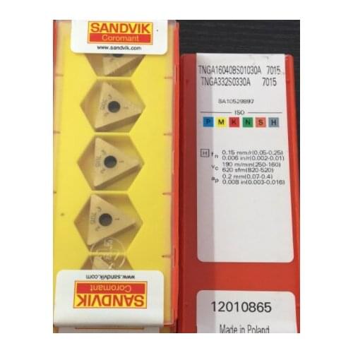 ORIGINAL 5PCS CARBIDE INSERT TNGA160408S01030A 7015