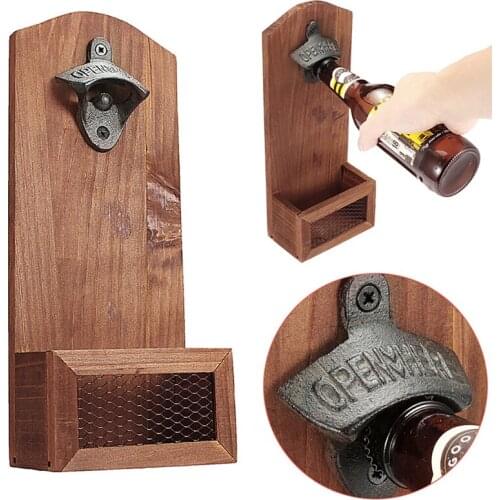 Beer Bottle Opener Creative Vintage Wall Bar Glass Bottle Wine Opener Tool Home Decoration for Bar Party Family Wedding