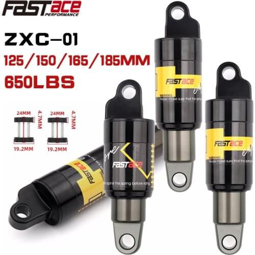 Fastace MTB Rear Shock 125mm 150mm 165mm 185mm 650lbs Oil Spring Shock Absorber for Mountain Bicycle Accessories