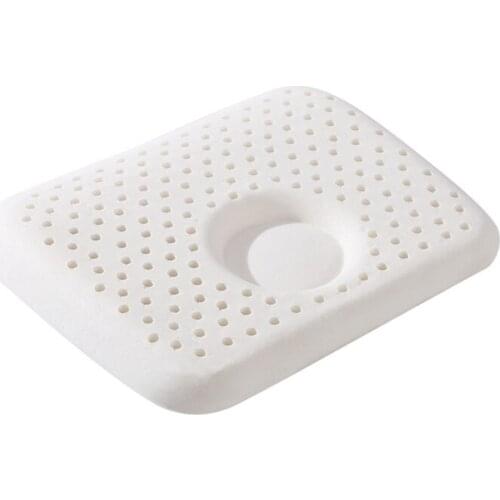 Natural Latex Pillow Curved Design Pure Natural Latex Trapezoid Pillow for Neck Pain Sleeping