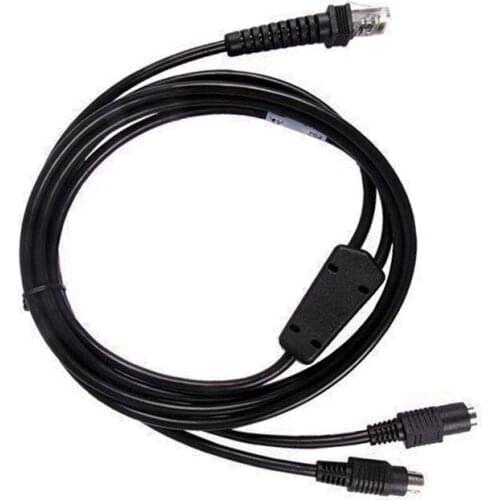 PS2 Keyboard Wedge 2M Straight Cable For Datalogic 7000 QS6500 / 2pcs 7000 QS6500 Barcode Scanner Dada Transfer Cable